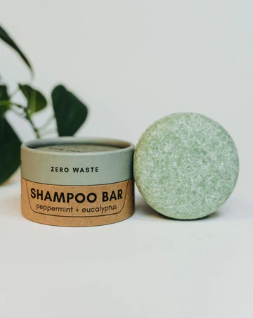 peppermint eucalyptus shampoo bar by zero waste mvmt